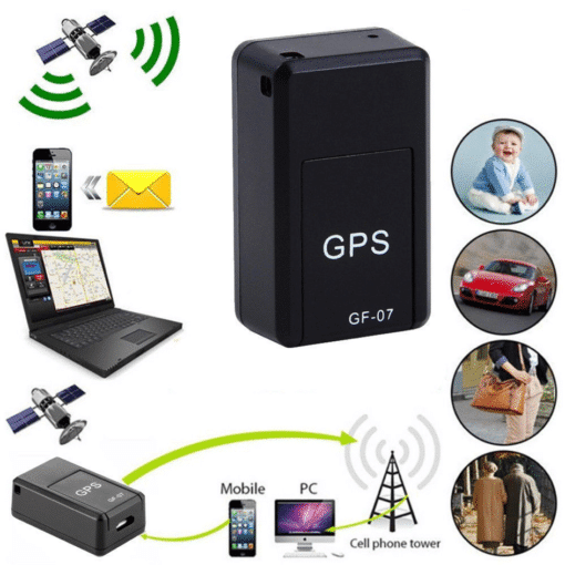 Mini GPS Tracker GF-07 – Real Time Vehicle & Personal Tracking Device with USB Cable