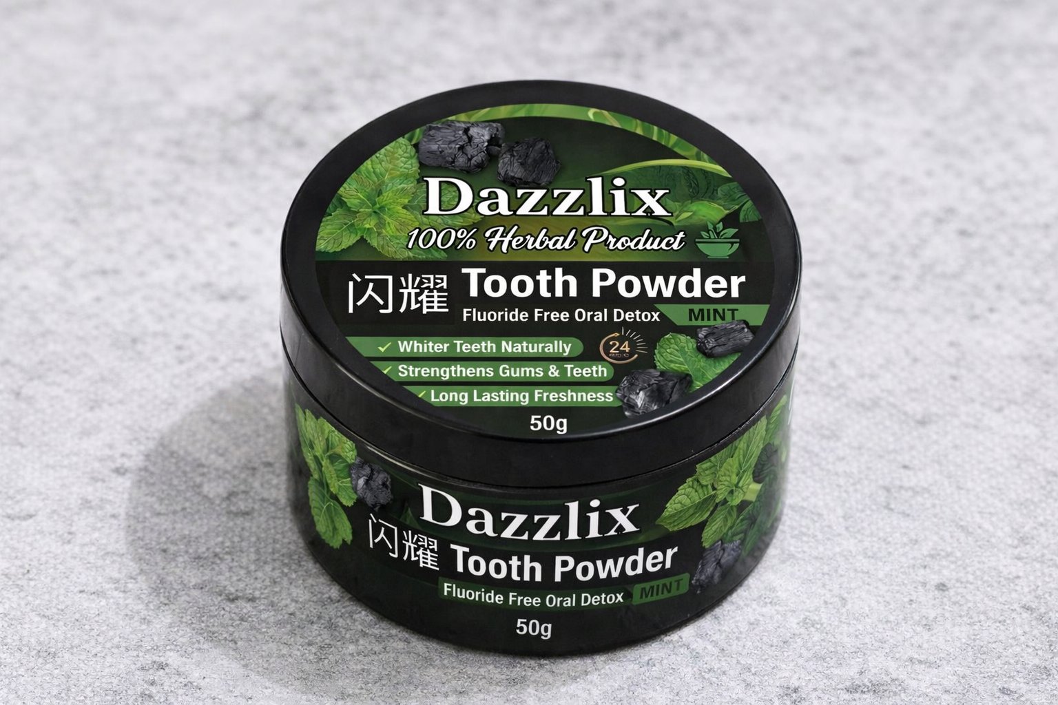 Dazzlix Tooth Powder 100% Herbal Powduct