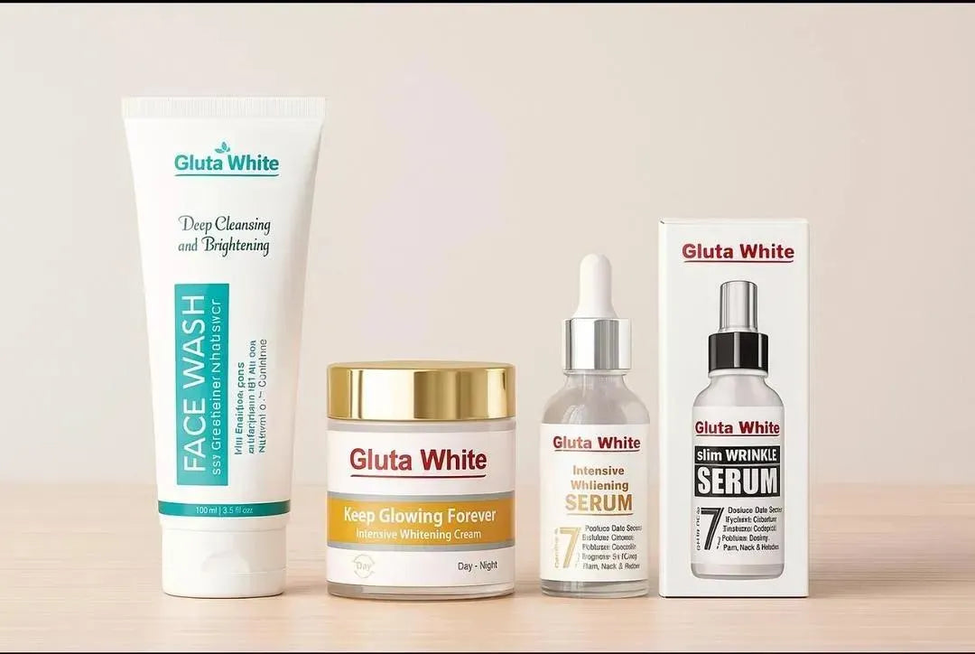 Gluta White 3 in 1 Cream+serum+face wash for Face Beauty & Whitening