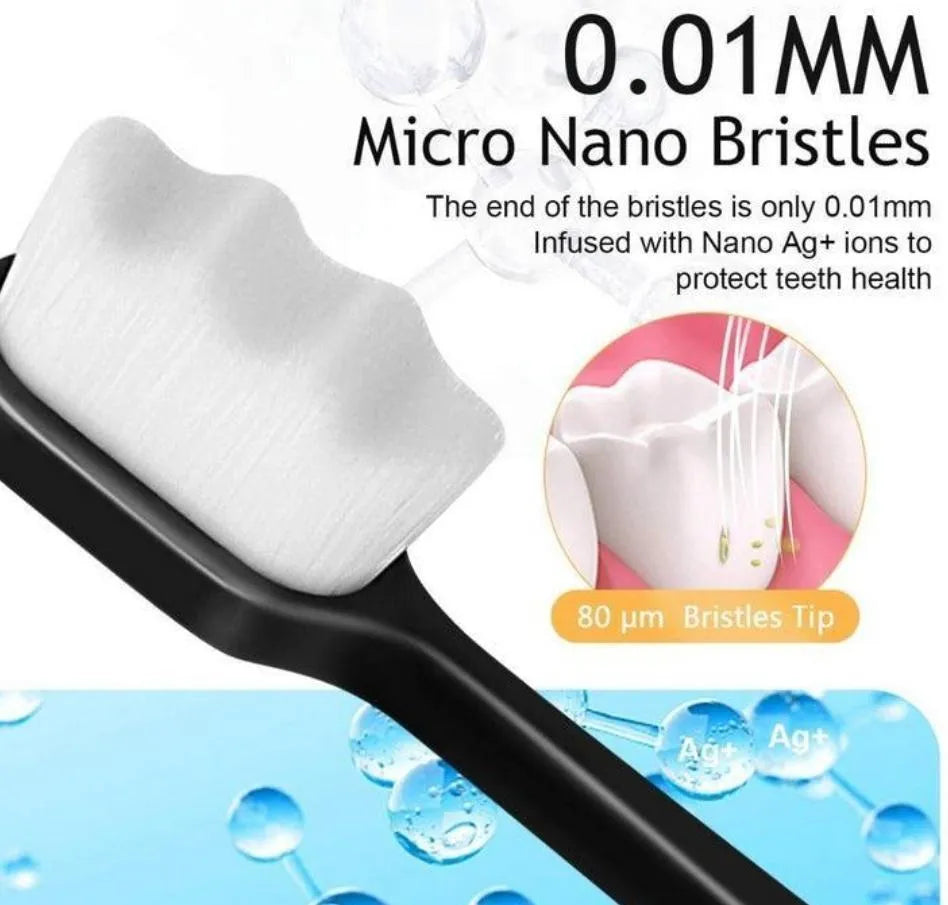 V34 purple Teath whitening serum+ soft nano toothbrush